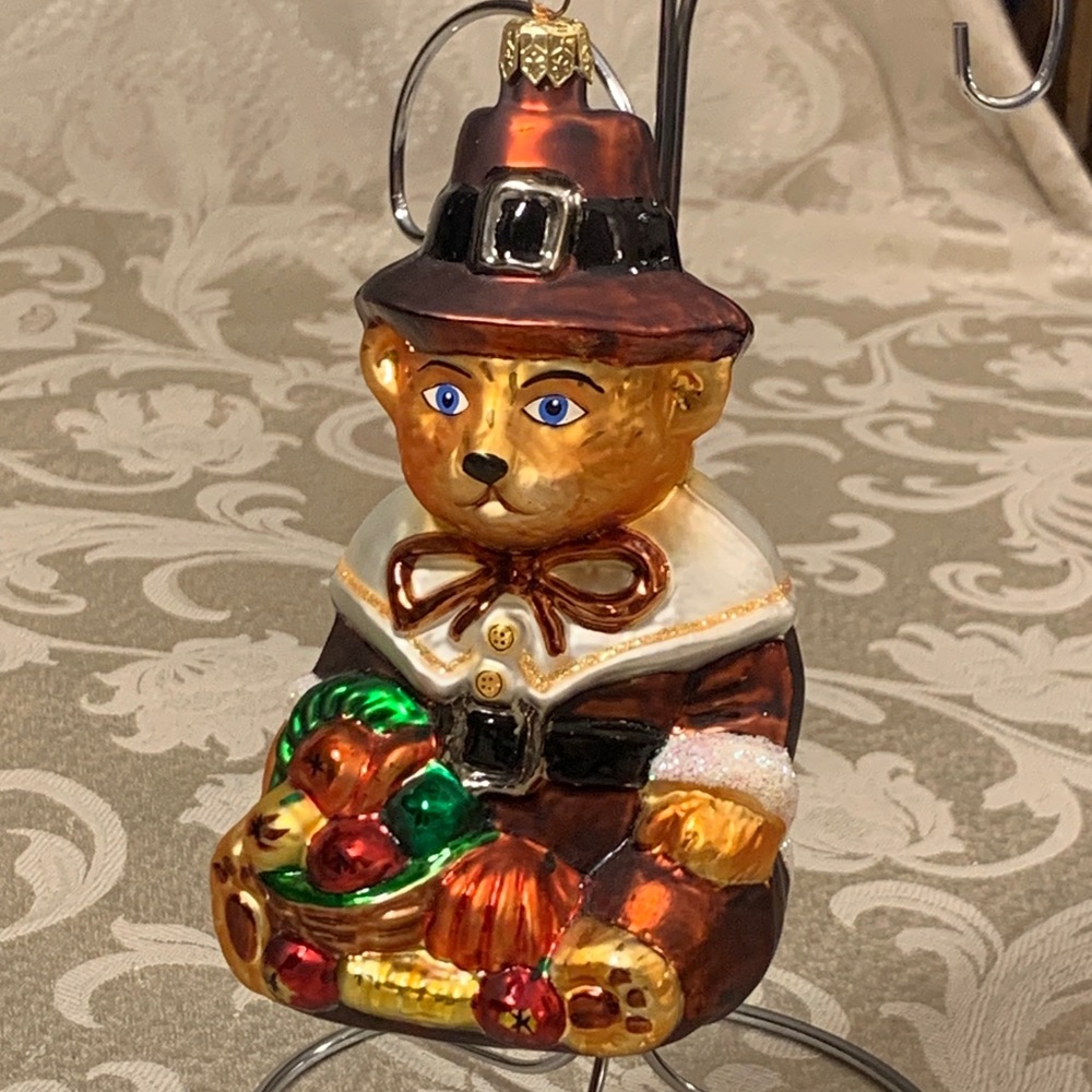 Christopher Radko Thankful Ted Bear Ornament